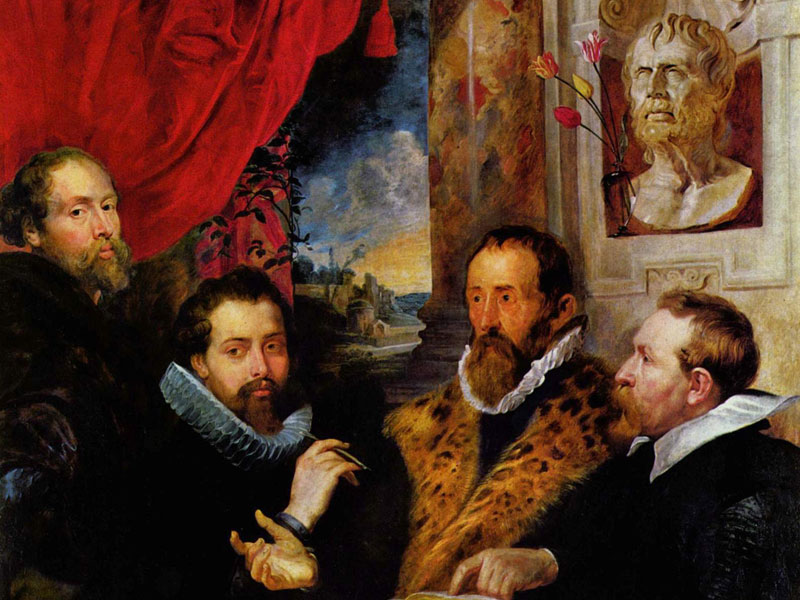 I Quattro Filosofi Ã¨ un olio su tavola datato 1611-1612 ca del pittore fiammingo Pieter Paul Rubens, attualmente esposto a Palazzo Pitti. 