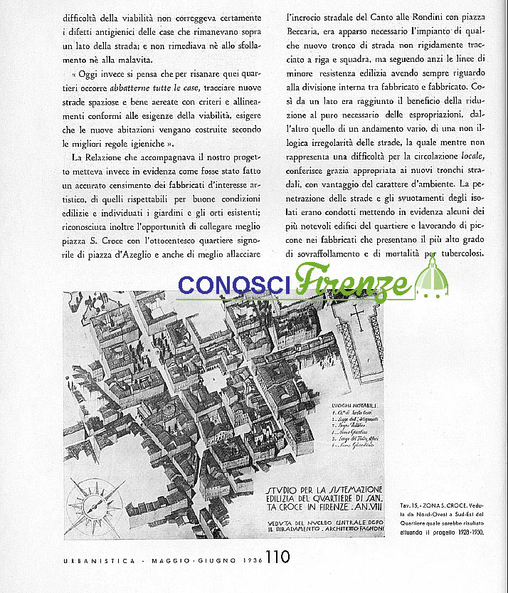 Piano di risanamento della zona di Santa Croce 1935/1938