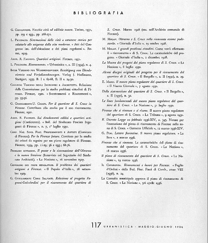 Piano di risanamento della zona di Santa Croce 1935/1938