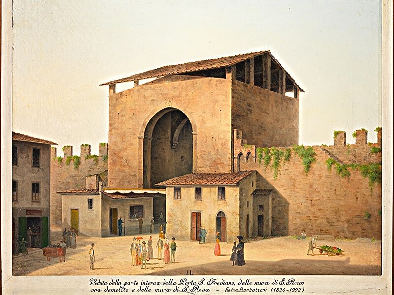 Porta San Frediano in un dipinto di Fabio Borbottoni