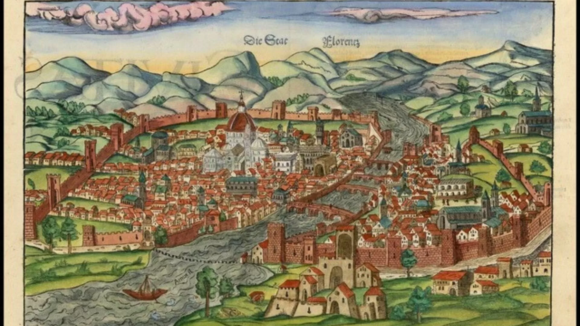 La mappa di Firenze al tempo di Dante Alighieri