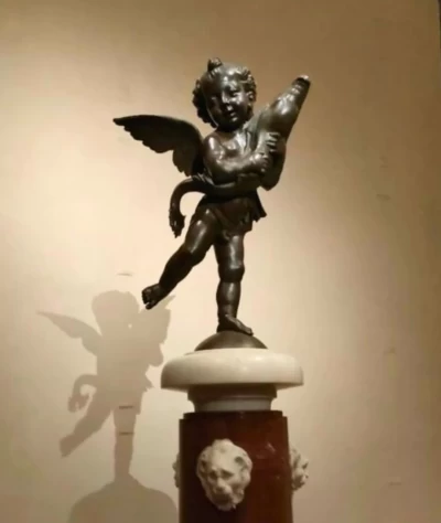The-Putto-with-Dolphin-is-a-bronze-statue