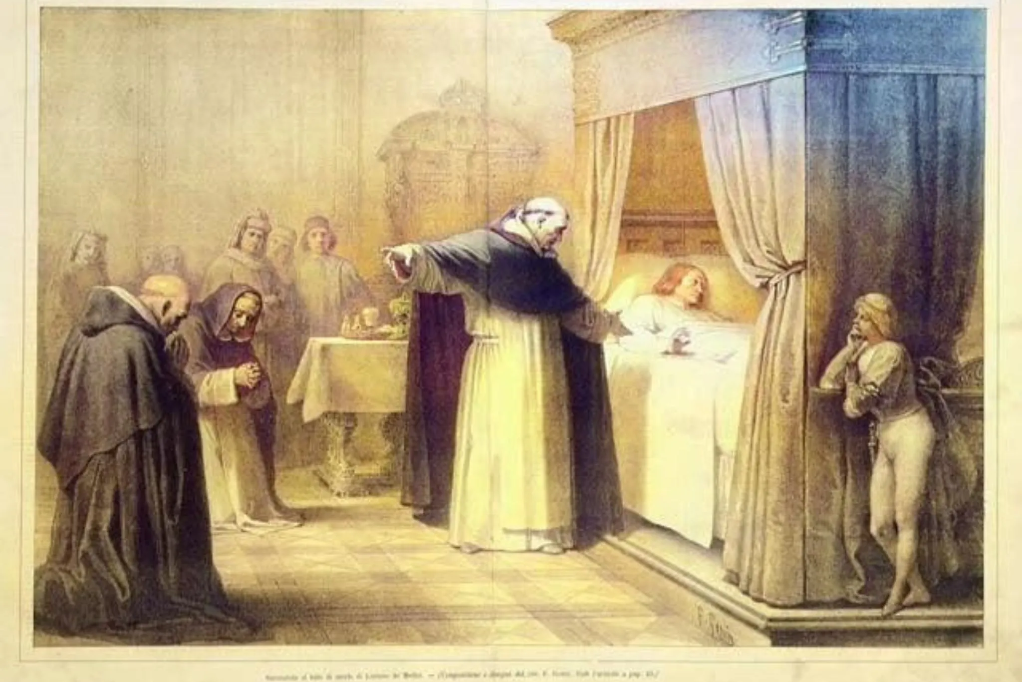 Gonin F. & Sonzogno E. edit., Gonin F. & Sonzogno E. edit.Savonarola al letto di morte di Lorenzo de' Medici1864